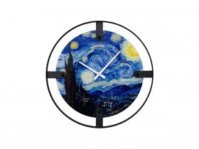 Часы интерьерные NT155 VAN GOGH STARRY NIGHT в Жуланке - zhulanka.mebel-nsk.ru | фото