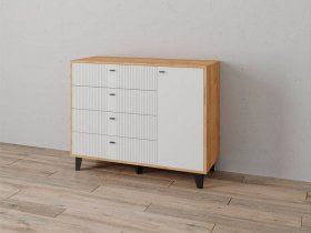 Комод «Катрин-13» (дуб крафт золотой/карбон фарфор) в Жуланке - zhulanka.mebel-nsk.ru | фото