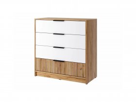 Комод КМ-001 Ивис (дуб крафт золотой/белый) в Жуланке - zhulanka.mebel-nsk.ru | фото