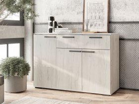 Комод Стандарт-4 NEW (дуб крафт белый) в Жуланке - zhulanka.mebel-nsk.ru | фото