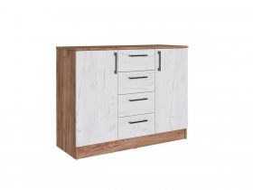 Комод Вегас (дуб крафт табачный/дуб крафт белый) в Жуланке - zhulanka.mebel-nsk.ru | фото