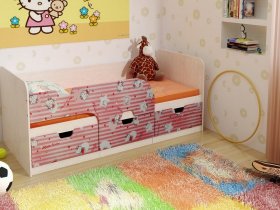 Кровать детская с ящиками 1,86 Минима Hello Kitty в Жуланке - zhulanka.mebel-nsk.ru | фото