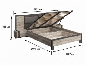 Кровать двуспальная 1,6м с под.мех. Клео в Жуланке - zhulanka.mebel-nsk.ru | фото