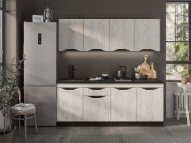 Кухонный гарнитур Паола 2,0м (дуб крафт белый/венге) в Жуланке - zhulanka.mebel-nsk.ru | фото