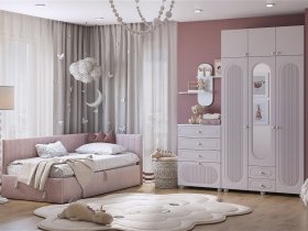 Модульная детская Милана (белое дерево/сакура) в Жуланке - zhulanka.mebel-nsk.ru | фото