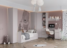 Модульная детская «Тефия» (тефия/софт сантьяго) в Жуланке - zhulanka.mebel-nsk.ru | фото