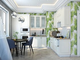 Модульная кухня Ницца (дуб кремовый) в Жуланке - zhulanka.mebel-nsk.ru | фото