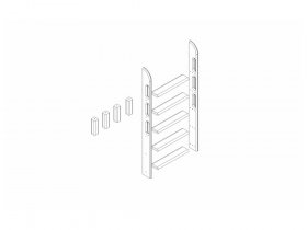 Пакет №10 Прямая лестница и опоры для двухъярусной кровати Соня в Жуланке - zhulanka.mebel-nsk.ru | фото
