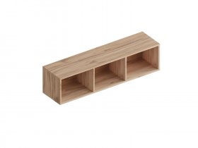 Полка настенная открытая Сицилия (дуб альпийский/тефия) в Жуланке - zhulanka.mebel-nsk.ru | фото