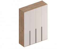 Шкаф 4-ств Сицилия (дуб альпийский/тефия) в Жуланке - zhulanka.mebel-nsk.ru | фото