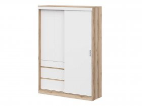 Шкаф-купе (1,5м) Брауни (дуб делано/белый) в Жуланке - zhulanka.mebel-nsk.ru | фото