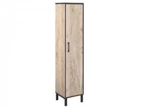 Шкаф-пенал Шк031.0 Гермес лофт (дуб крафт серый) в Жуланке - zhulanka.mebel-nsk.ru | фото