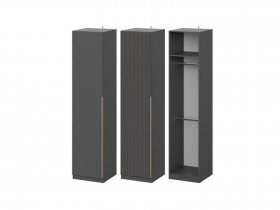 Шкаф ШК-50 Эккервуд (графит) в Жуланке - zhulanka.mebel-nsk.ru | фото