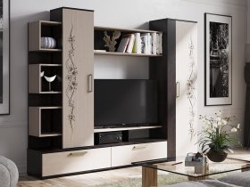 Стенка «Дакота» (венге/дуб молочный) в Жуланке - zhulanka.mebel-nsk.ru | фото