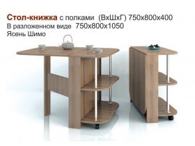 Стол-книжка с полками в Жуланке - zhulanka.mebel-nsk.ru | фото