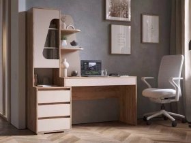 Стол компьютерный Пифагор (дуб вотан/кашемир) в Жуланке - zhulanka.mebel-nsk.ru | фото