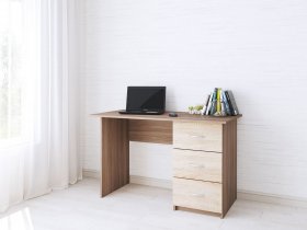 Стол письменный Сити-1 (ясень шимо темный/дуб сонома) в Жуланке - zhulanka.mebel-nsk.ru | фото