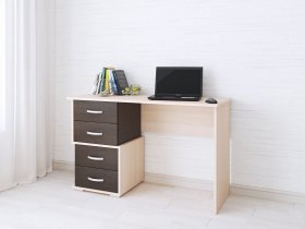 Стол письменный Сити-2 (венге/дуб молочный) в Жуланке - zhulanka.mebel-nsk.ru | фото