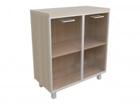 Тумба 2 двери со стеклом (бронза) Президент-ПРО Пр502 в Жуланке - zhulanka.mebel-nsk.ru | фото