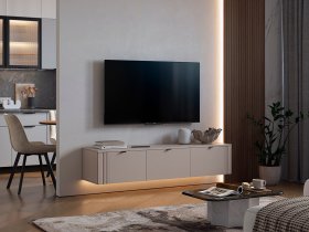 Тумба 2 Рич (кашемир/фрапучино матовый/черный) в Жуланке - zhulanka.mebel-nsk.ru | фото