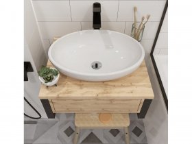 Тумба GRUNGE LOFT 60П 1в.я Дуб Вотан в Жуланке - zhulanka.mebel-nsk.ru | фото