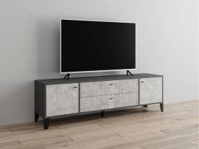 Тумба под ТВ Парус-10 (графит/мальта) в Жуланке - zhulanka.mebel-nsk.ru | фото