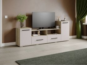 Тумба под ТВ Парус-2 (дуб крафт серый/кашемир) в Жуланке - zhulanka.mebel-nsk.ru | фото