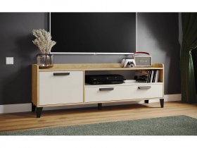 Тумба под ТВ Парус-8 (дуб крафт золотой/кашемир) в Жуланке - zhulanka.mebel-nsk.ru | фото