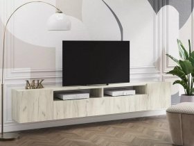 Тумба под ТВ Соло-16 (дуб крафт белый) в Жуланке - zhulanka.mebel-nsk.ru | фото