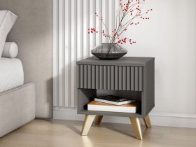 Тумба прикроватная Эккервуд (графит) в Жуланке - zhulanka.mebel-nsk.ru | фото